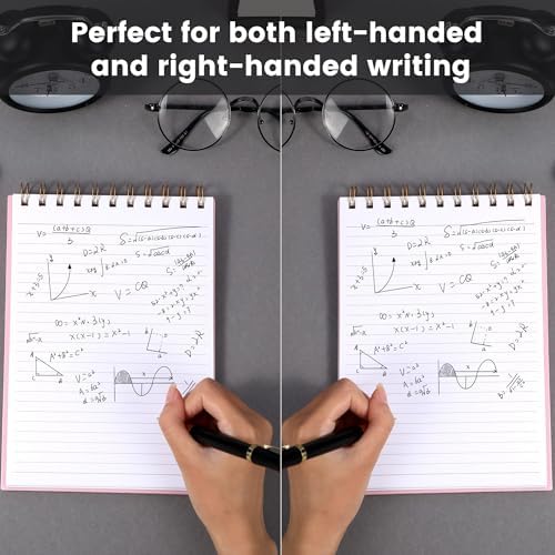 Yoment A5 Top Spiral Notebook, Steno Pads College Ruled Notebook,160 Pages