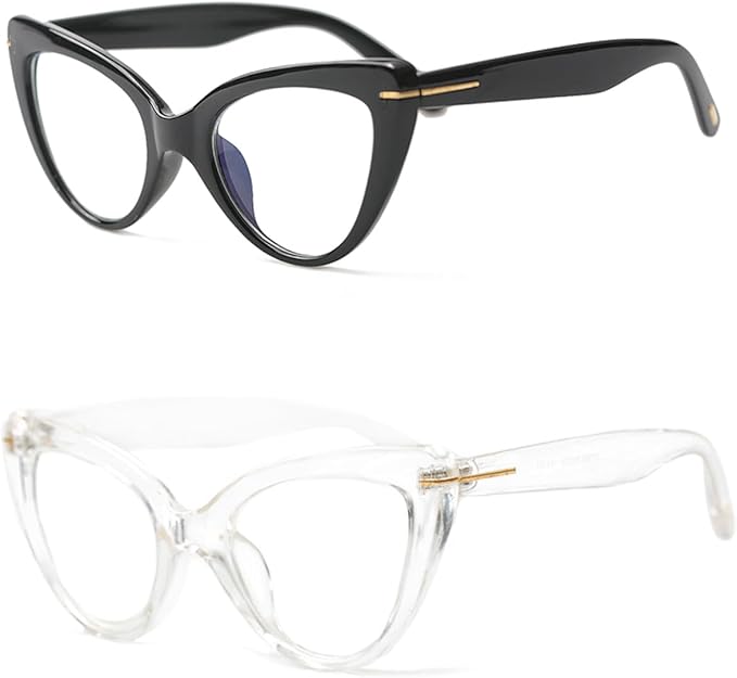 Cat Eye Reading Glasses for Women,Fashion Oversized Ladies Readers(2 Mixed Color,1.50)