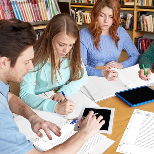 gisgfim 100 Sheets Cornell Notes Loose Leaf Paper Notebook Taking System Filler Paper 8.5×11 Inch 3 Hole Punch Cornell-Style Notes Pages Note Taking Supplies for School Office Business Home 80gsm