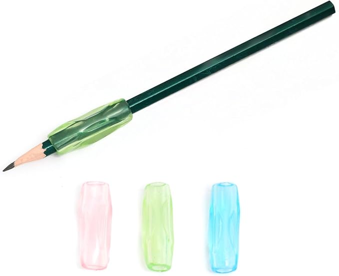 12 Pcs Multicolor Silicone Pencil Grips for Kids and Adults, Teaching Supplies，Handwriting Aid Correction Tool, Writing Posture Correction (12)