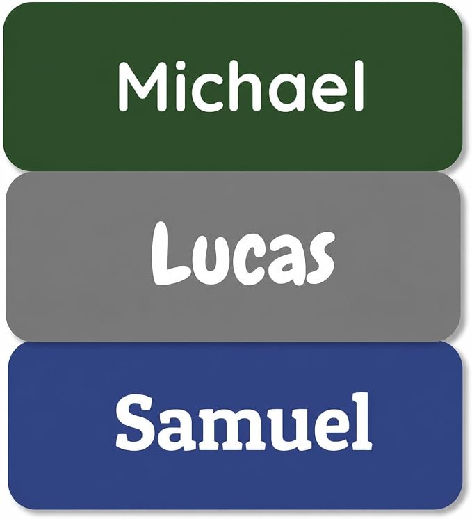 Bunny Badges Personalized Name Labels for Kids (60, 120, or 240 Count) Custom Daycare Labels & Name Stickers for Clothing Tags, Water Bottles, Lunch Boxes and School Supplies (Bold)