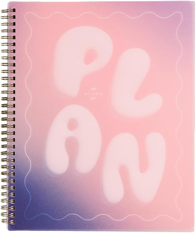 Organized by Happy Planner Twin-Loop Dated 12-Month July 2026–June 2027 Academic Planner, Big Size, 8.5" x 11", Academic Layout, Bold and Bubbly