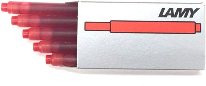 LAMY Cartridges Refill, Pack of 5, Red (LT10RD)