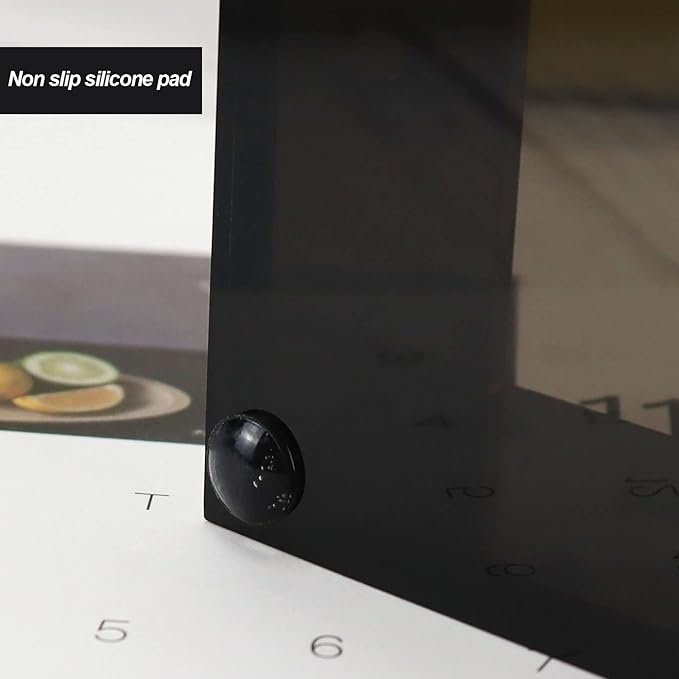 Acrylic Black and Gold Sticky Note Holder 3.7"¡Á3.7 Sticky Note Dispenser for Desk Cute Memo Notepad Holder for Office Supplies