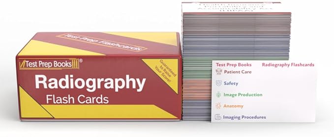 Radiography Exam Study Cards: Review Prep and Practice Test Questions for the Radiography Examination [Full Color Cards]