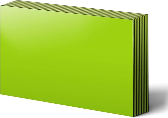 LLPT Dry Erase Magnetic Sheets 6 Packs 5.9” x 8.3” Reusable Washable No Adhesive Trimable Sticker Notes for Refrigerator Desktop Shelf DIY Whiteboard Color Green (MSG598)