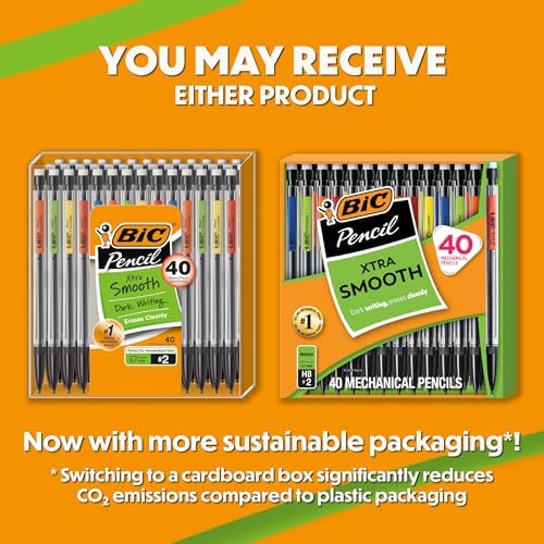 BIC Xtra Smooth Mechanical Pencil, 0.7 mm Medium Point, 40-Count Pack