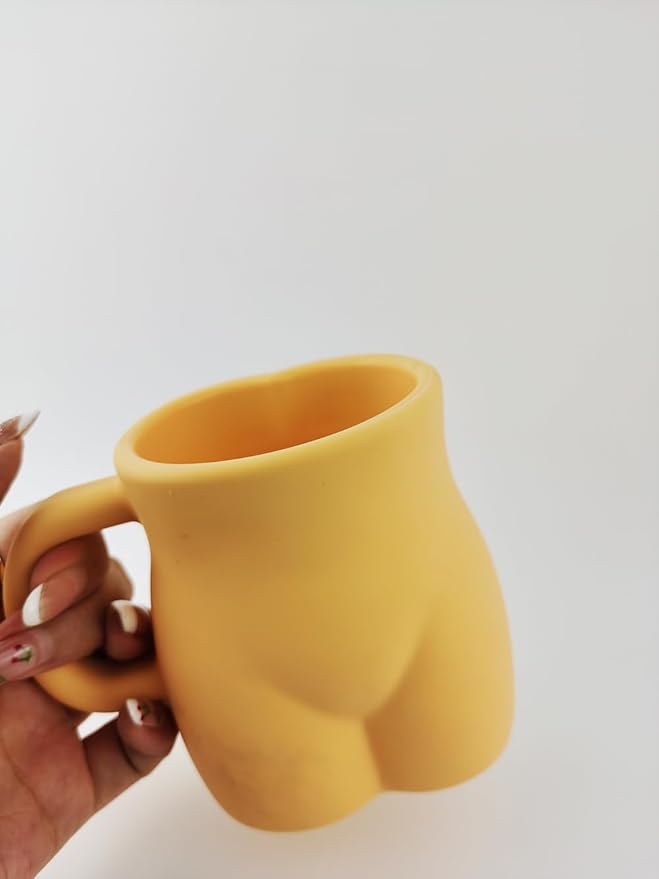 Coffee Mug 360ml:Hippie Hops - Silicone Handled Unbreakable Cups, Hot/Cold Drinks, Dishwasher-Microwave-Freezer-Oven Safe