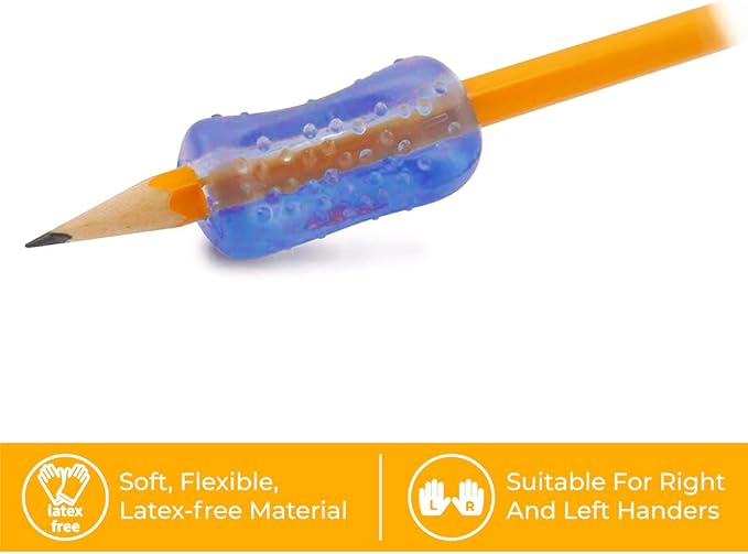 The Pencil Grip Bumpy Grip - Neon Ergonomic Writing Aid, 6-Pack, Doctor-Designed to Improve Handwriting, Reduce Fatigue & Hand Pain, Universal Fit for Kids, Adults, Left & Right Handed Use