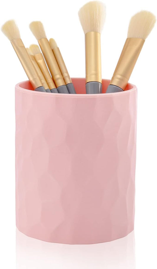 minimaliving Pen Holder,Nordic Style Silicone Waterproof Pencil Holder for Desk Simple&Modern Minimalist Makeup Organizer Multifunctional Office Supplies for Home,Kids and School (Pink)