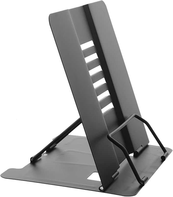 GANAZONO Folding Book Stand Desk Book Holder Portable Reading Rack for Compact Support for Textbooks Music Scores and More for Home and Office