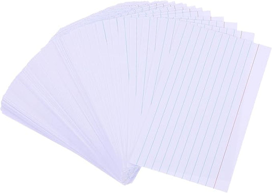 Garneck 200pcs Portable Lined Index Cards Small Study Notepaper for Students Heavyweight Flashcards for Note-taking and Vocabulary Review Exam Preparation Tool