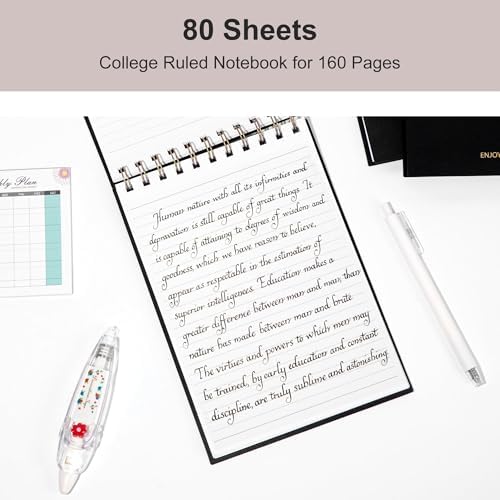 3 Pack Steno Pads Spiral 6 x 9 Inch,Top Bound Spiral Notebook College Ruled