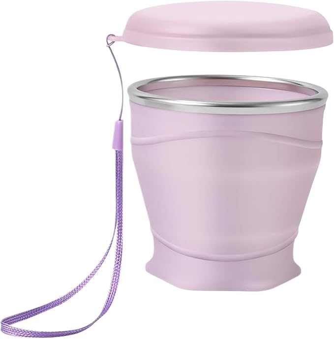 Foldable Travel Cup | Food Grade Silicone Portable Drinking Cups,Hot Coffee Mug,for Camping Backpacking Outdoors Travel Women Men Kids Family