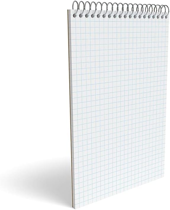 STAPLES Steno Pads, 6” x 9”, Graph Ruled, Cardstock Cover, 80 Sheets/Pad, 6‑Pack