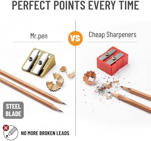 Mr. Pen- Handheld Metal Pencil Sharpener, 6 Pack