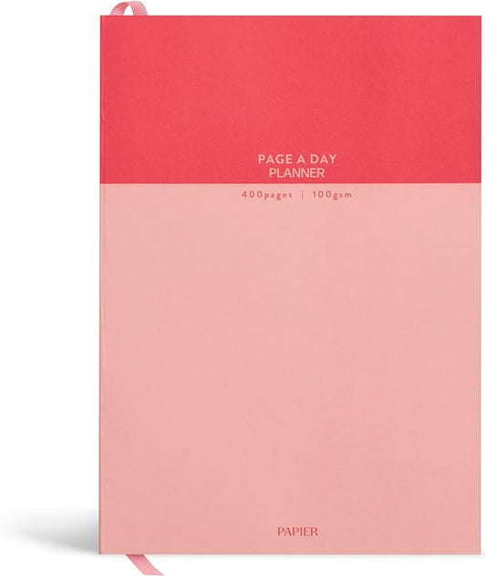 Papier Undated Daily Planner, Pink, 8.46"L x 6.02"W