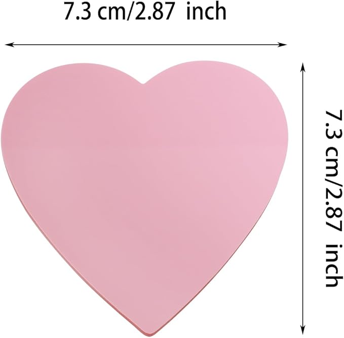 ONLYKXY 3 Pack Heart Shaped Transparent Sticky Notes 2.8X2.8in Waterproof Self-Stick Book Tabs 150 Sheets PET Markers Sticky Notes Pad (Pink)