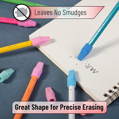 Mr. Pen- Pencil Erasers Toppers, 480 Pack, Colorful, Latex Free, No Smudge