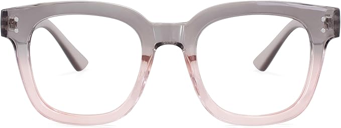 Madison Avenue Oversized Blue Light Blocking Glasses for Women Fashion Blue Light Blockers Anti Eyestrain & UV Protection Computer Eyeglasses (Gradient Purple)