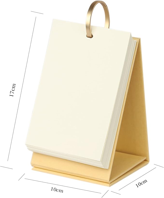5.7"x3.8" Blank Flash Cards Notepad with Binder Ring 180Pcs Standing Flip Paper Study Index Cards DIY Greeting Cards Bookmark Mini Memo Scratch Pads Note Card for Taking Notes Working Learning