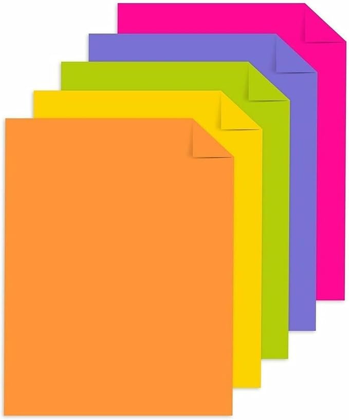 Neenah Astrobrights(R) Bright Color Paper, 8 1/2in. x 11in., 24 Lb, Assorted Colors, Ream Of 500 Sheets, 21289