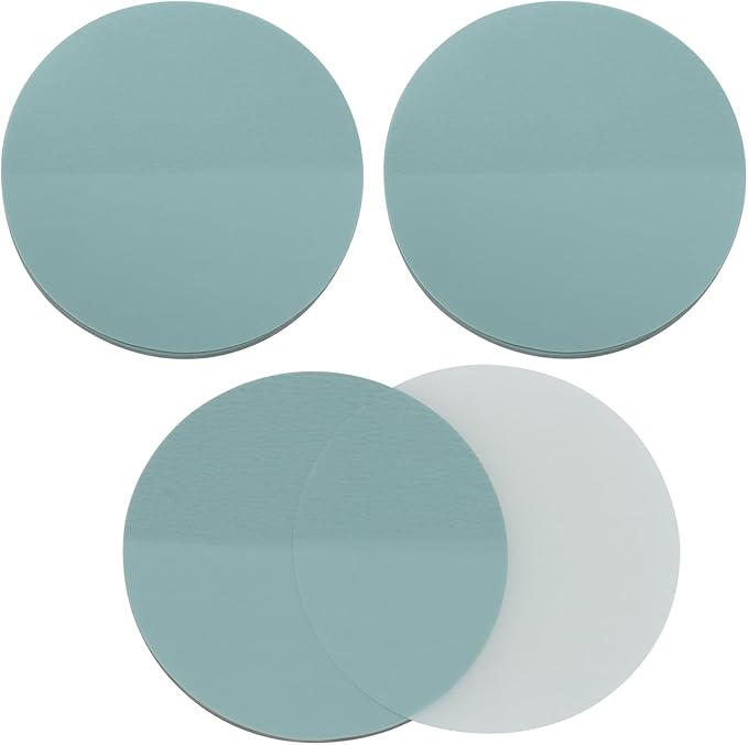 ONLYKXY 3 Pack Round Transparent Sticky Notes 1.77inch Waterproof Self-Stick Book Tabs 150 Sheets PET Markers Sticky Notes Pad (Greyish Green)