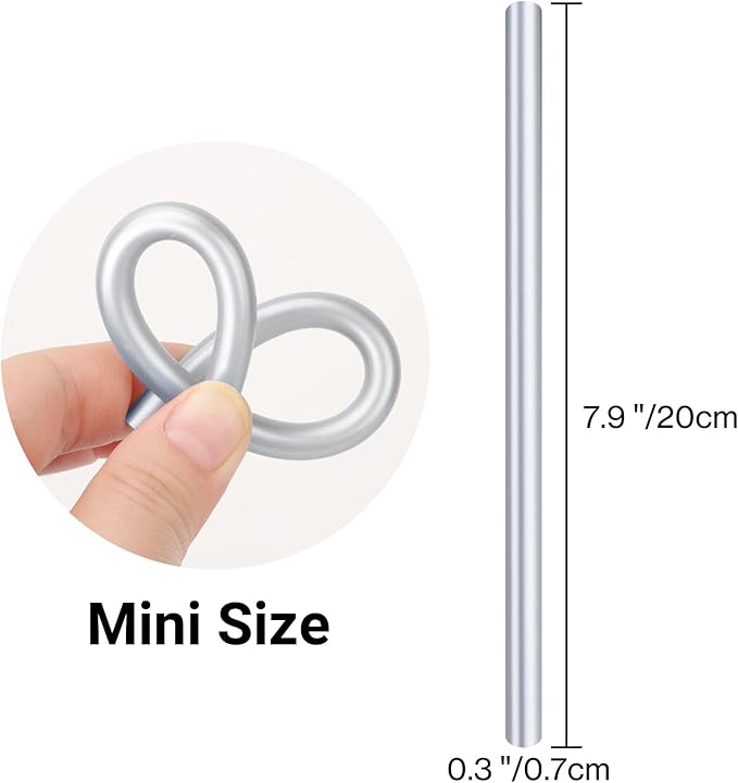 ENPOINT Metallic Silver Hot Glue Sticks Mini, 8" Long x 0.27" Dia Small Hot Melt Glue Sticks Colored, 36 Pack Sealing Wax Adhesive Sticks for Stamp, Crafting, Wedding Cards, Decoration
