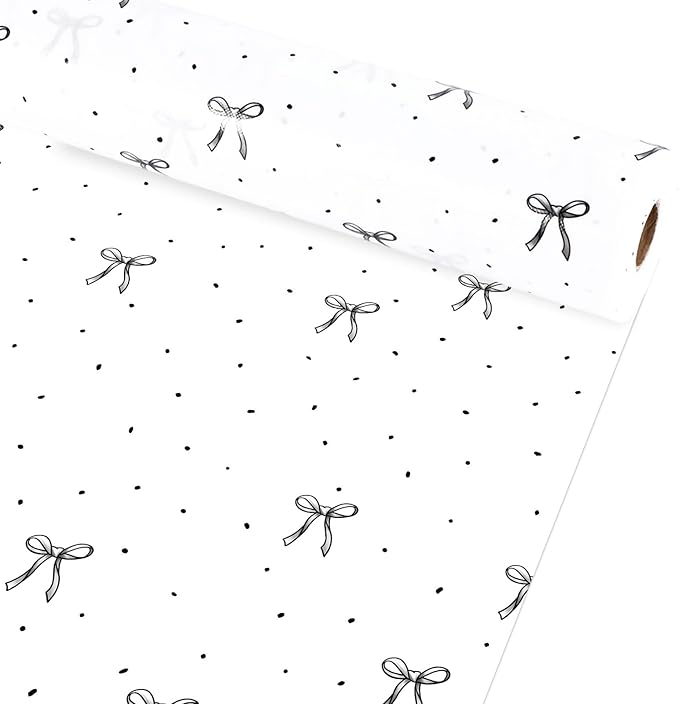 Black Bow Bulletin Board Roll Reusable Waterproof Erasable Black Bow and Book Non-Woven Fabric Bulletin Board Roll Bows Poster for Teacher Classroom Decors Wrap Crafts 15.75" x 20ft