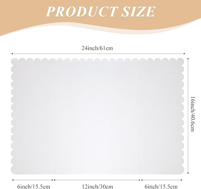 12 Pcs White Trifold Poster Board 16 x 24 Inch Cardboard Presentation Board Science Fair Display Foldable Paperboard for Fun Projects School Memorial Photo Collage Study Business Cubicle Background