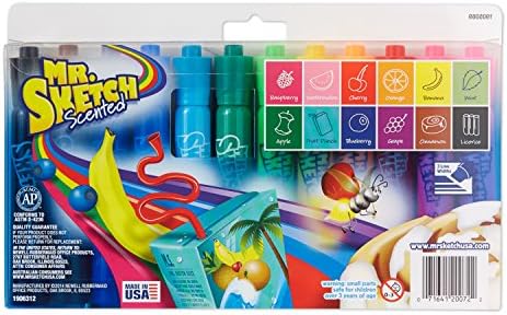 Mr. Sketch Scented Markers, Chisel Tip, Assorted Colors - Fun for Kids, Coloring, Spark Creativity, Arts & Crafts, 1 Count (Pack of 96)