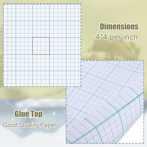 Ctosree 24 Pack Graph Paper Pads 8.5 x 11 in, 10x10 Quad Ruled Grid Paper
