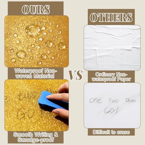 Glitter Gold Bulletin Board Roll Non-Woven Fabric Poster 15.7" x 12 Ft