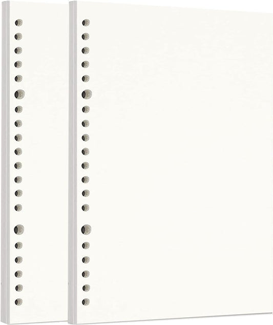 Zelten Loose Leaf Punched Paper Refills Paper for Personal Organizer Diary Notebook Refillable Planner (Sketch, A5/20 Hole)