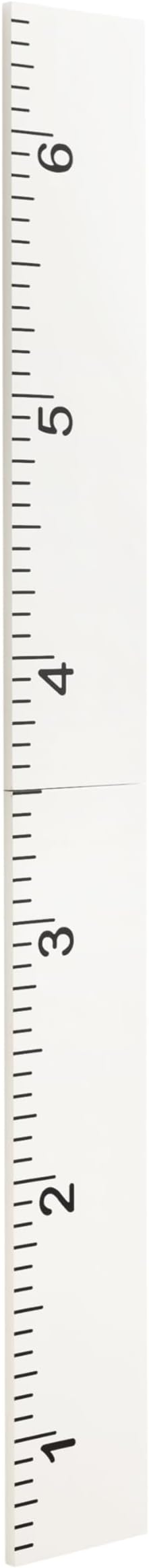 Kate and Laurel Modern 6.5-Foot Growth Chart Wooden Wall Ruler; 8 x 72; White; Decorative Wall-Mounted Height Chart for Kids for Use as Nursery or Children's Bedroom Decor