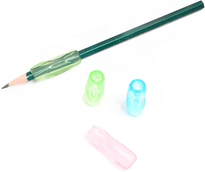 12 Pcs Multicolor Silicone Pencil Grips for Kids and Adults, Teaching Supplies，Handwriting Aid Correction Tool, Writing Posture Correction (12)