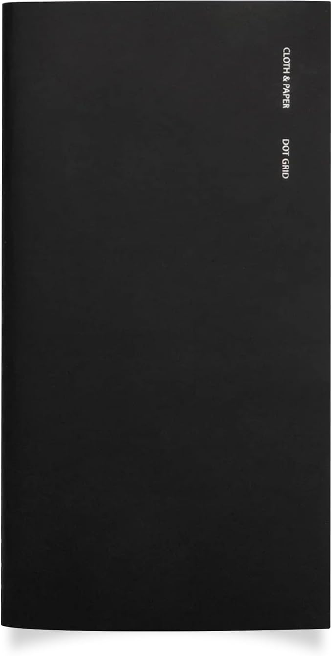 Cloth & Paper Travel Notebook | Dot Grid Journal – Avant Garde | Pocket Plus Dotted Notebook 3.2" x 6" | Bullet Journal for Planning, Sketching & Creative Notes for Work or School – Soft Touch Cover