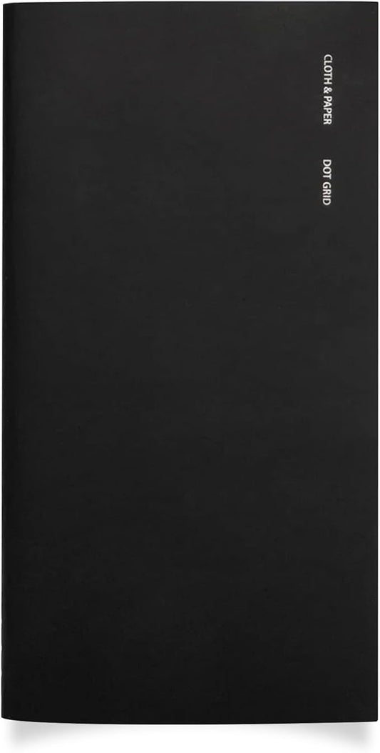 Cloth & Paper Travel Notebook | Dot Grid Journal – Avant Garde | Pocket Plus Dotted Notebook 3.2" x 6" | Bullet Journal for Planning, Sketching & Creative Notes for Work or School – Soft Touch Cover