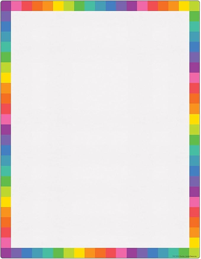 Teacher Created Resources Colorful Blank Write-On/Wipe-Off Chart, 17" x 22"