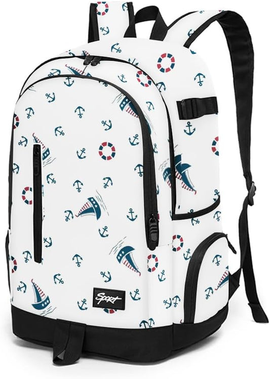 rickyh style School Backpack Travel Bag for Men & Women Lightweight College Back Pack with Laptop Compartmen