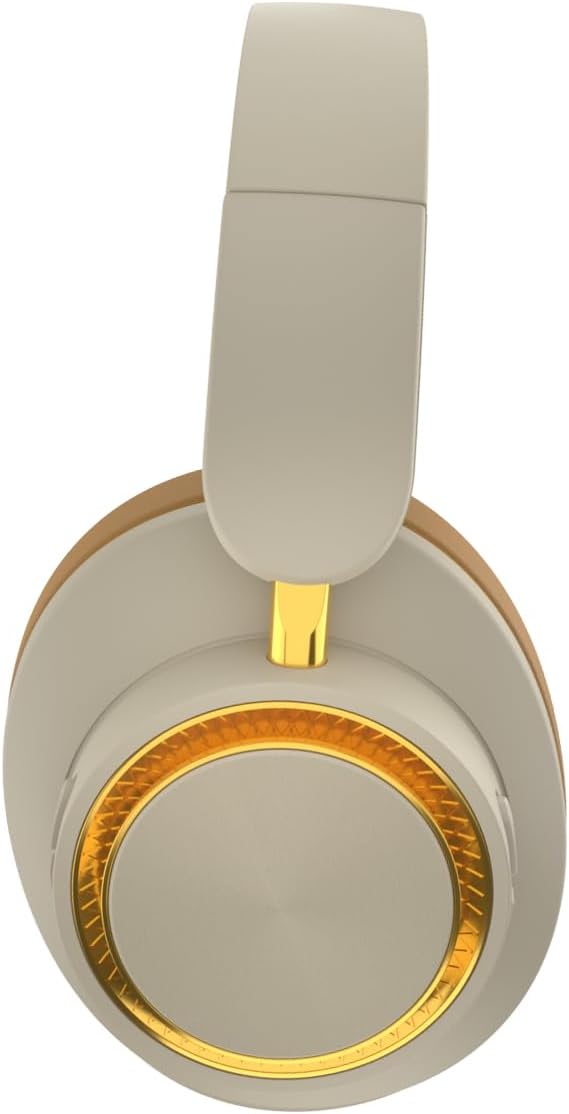 H8 Active Noise Cancelling Headphones,120H Playtime,Deep Bass,HiFi Foldable Wireless Over Ear Bluetooth Headphones, Soft Earmuffs &Light Weight,Home,Office,Travel,Women&Men(Khaki)