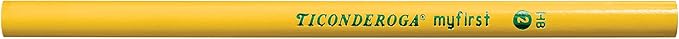 Ticonderoga Beginner Wood-Cased Pencils, 2 HB Soft, Yellow, 12 Count (X13080)