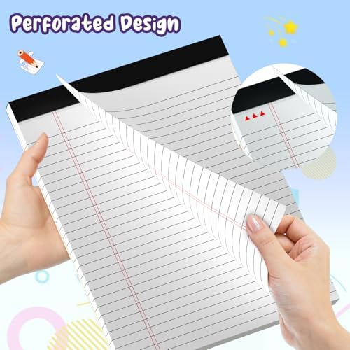 3 Pack Legal Pads 8.5 X11, Wide Ruled Notepads, White Note Pads 8.5x11