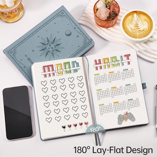 EMSHOI Graph Grid Journal Notebook, 192 Pages, A5 Size (5.7'' x 8.3'')