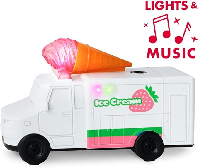 Amazeko Electric Pencil Sharpener with Ice Cream Lights and Music for Kids. Great for Back to School, Birthdays, and Holidays (Strawberry)