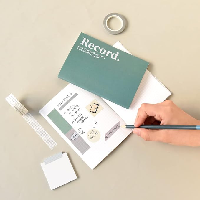 Monolike Mini THEME Grid Note 6P SET_Mini note, Pocket note, Grid note, a portable note, 105x148mm, 48pages