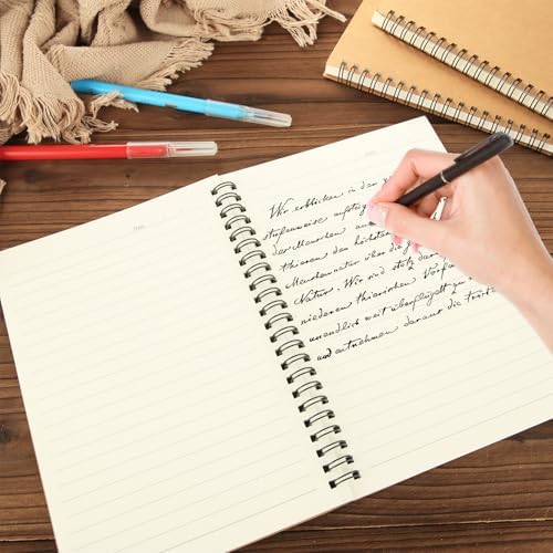 MIVIDE 24 Pack A5 Bulk Spiral Notebooks with Kraft Cover, 8.3 x 5.8 Inch 60 Pages Hardcover Spiral Lined Notebook Journal, Lined Travel Bulk Writing Paper Notebook for School Business Office Supplies