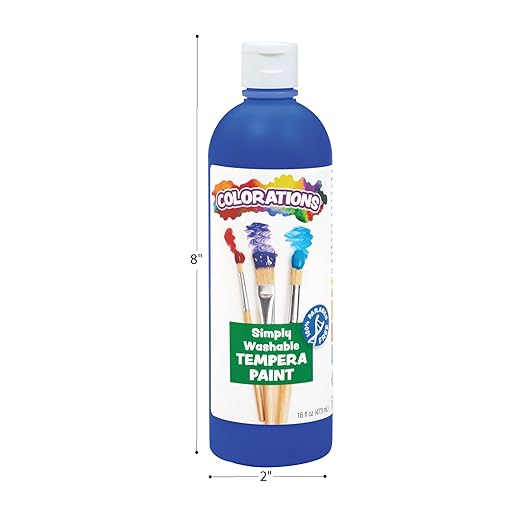 Colorations Washable Tempera Paint, 16 fl oz, Silver, Non Toxic, Vibrant, Bold, Kids Paint, Craft, Hobby, Fun, Art Supplies