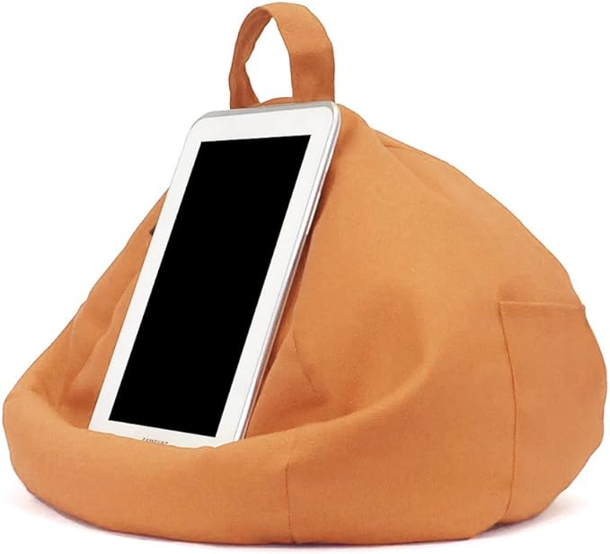 Bean Bag Cell Phone Holder, Beanbag Tablet Pillow Stand Portable, Book Pillow For Reading In Bed, Bed Tablet Holder Bookholders For Desk Textbook Recipe Music Scores Magazines, Reading Lover Gift