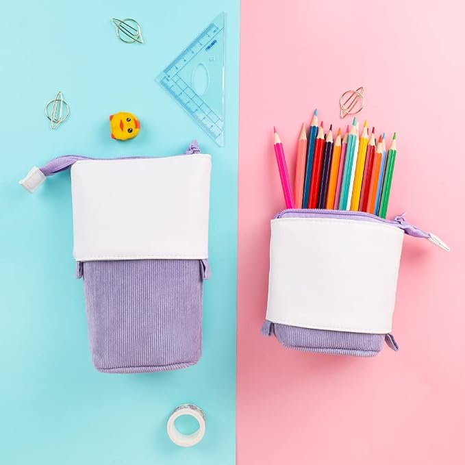 Oyachic Stand up Pencil Case Standing Pencil Holder Transformer Pencil Pouch Telescopic Pen Bag Cute Makeup Bag Cosmetic Organizer Bag Box for Women